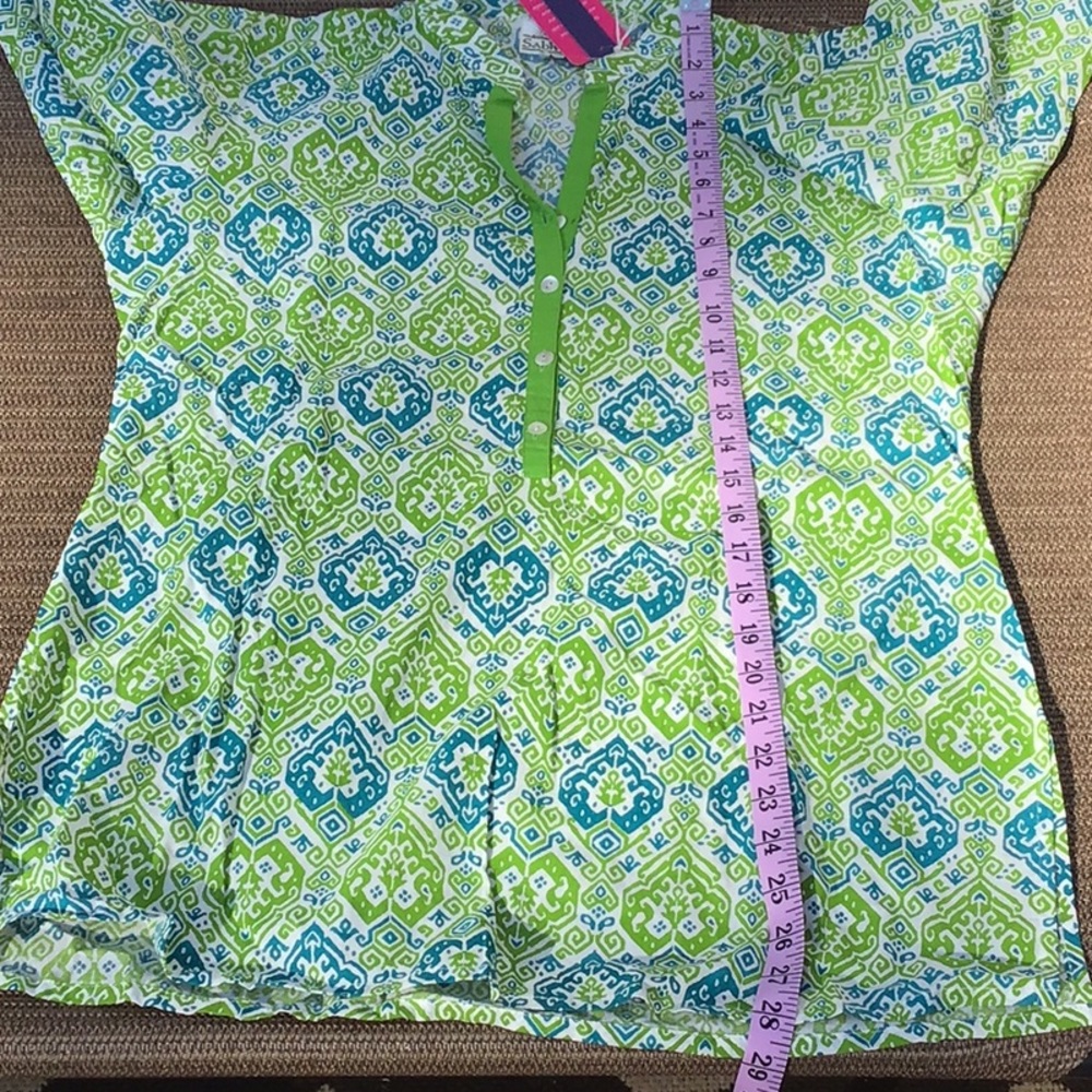 Sabhyata L Green Tunic Made in India Anthropologie NWT - Picture 8 of 10